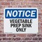 Signmission Vegetable Prep Sink Only, 14 in W x Rectangle, Plastic OS-2PACK-NS-P-1014-L-18863 - alternate 7